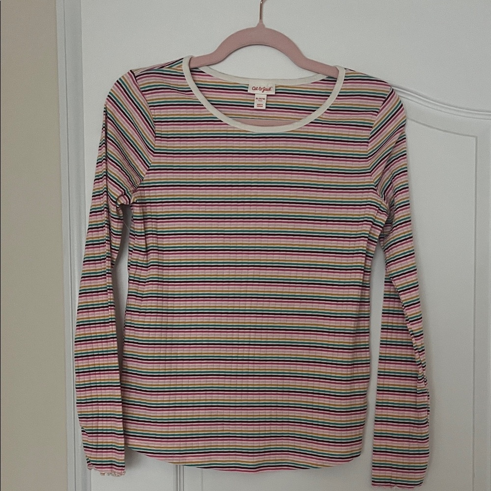 Cat & Jack Multicolor Striped Long Sleeve Tee